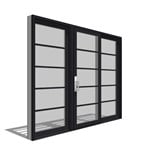 View Architect Series, Contemporary, Clad, Wood, Sliding Door, 3 Panel