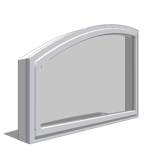 CAD Drawings BIM Models Pella Corporation 250 Series Partial Arch, Fixed Unit