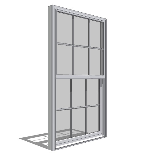CAD Drawings BIM Models Pella Corporation 250 Series Single-Hung Window, Single