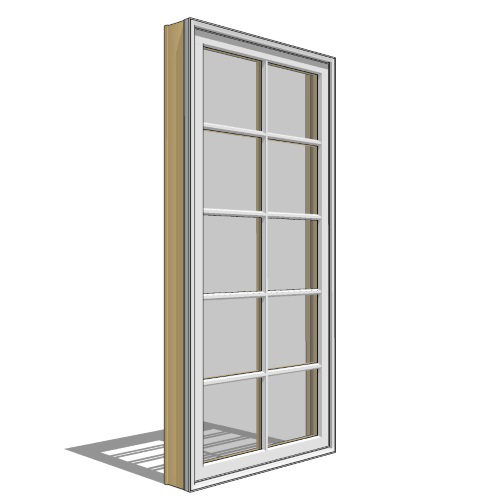 CAD Drawings BIM Models Pella Corporation Pella Reserve, Clad, Wood, Casement Window, Vent Unit