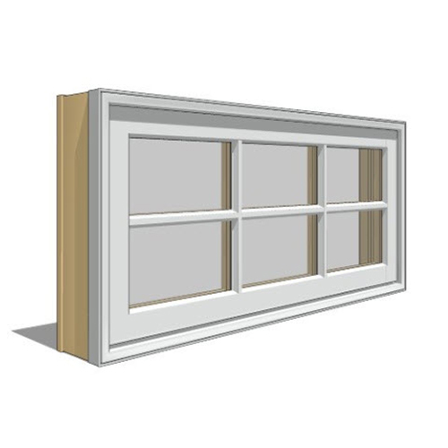 CAD Drawings BIM Models Pella Corporation Pella Reserve, Clad, Wood, Sliding Window, French-Single, Transom Units