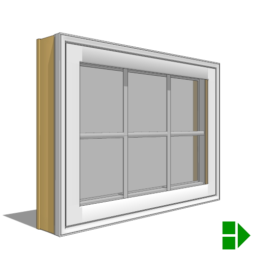 CAD Drawings BIM Models Pella Corporation Lifestyle Triple-Pane Series Casement Window, Transom Units