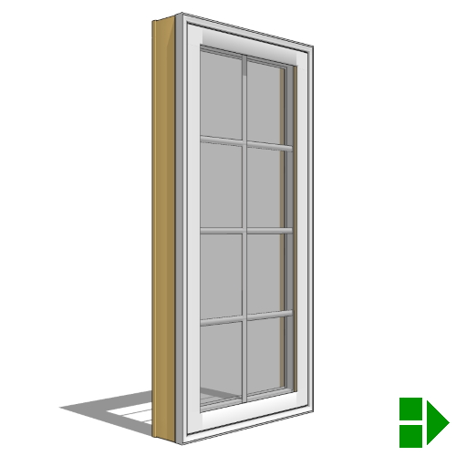 CAD Drawings BIM Models Pella Corporation Lifestyle Triple-Pane Series Casement Window, Vent Units