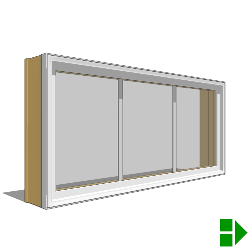CAD Drawings BIM Models Pella Corporation Lifestyle Triple-Pane Series Sliding Door, Single, Transom Units