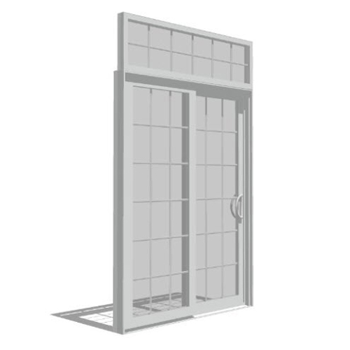 CAD Drawings BIM Models Pella Corporation Impervia Series Sliding Patio Door, Vent Fixed with Transom