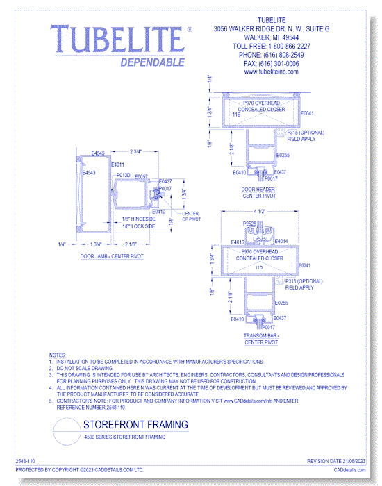 4500 Series Storefront Framing