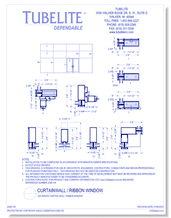 200 Series Curtainwall/Ribbon Window