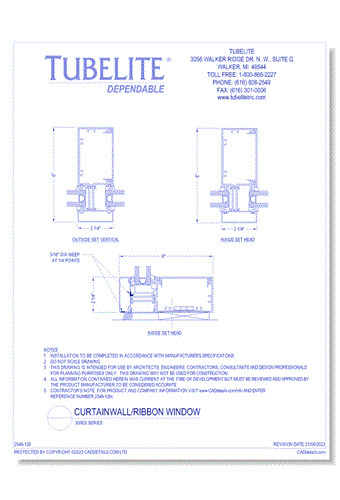 300ES Series Curtainwall/Ribbon Window - Sheet 4 of 4