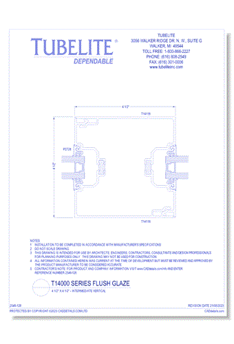 T14000 - 4.5  Inch X 4.5 Inch - Intermediate Vertical