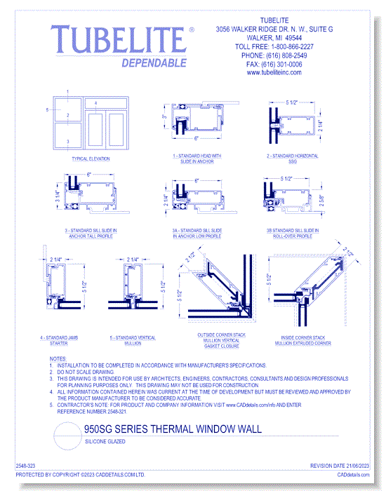 950SG Series Thermal Window Wall