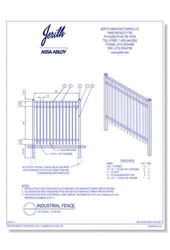 Industrial Fence Style 202 - 72 In. height