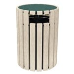 View DOGIPARK® 33 Gallon Poly Trash Receptacle with Lid ( 7722-GS )