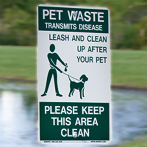 CAD Drawings DOGIPOT DOGIPOT® Pet Sign "On Leash"