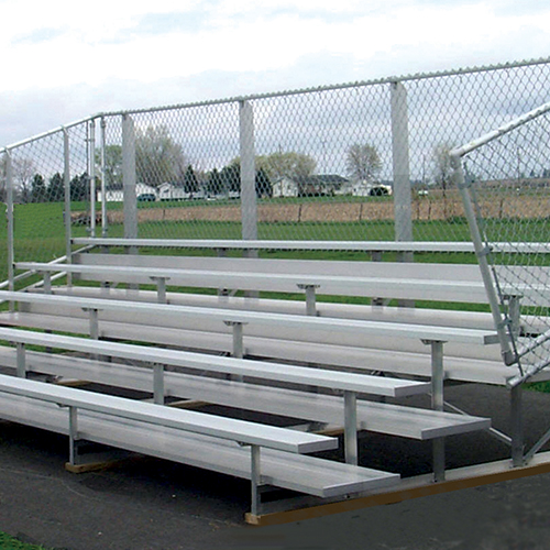 CAD Drawings National Recreation Systems, Inc. 5 Row Preferred Bleachers With Chainlink Guardrails ( NA-0515PRF_CL )