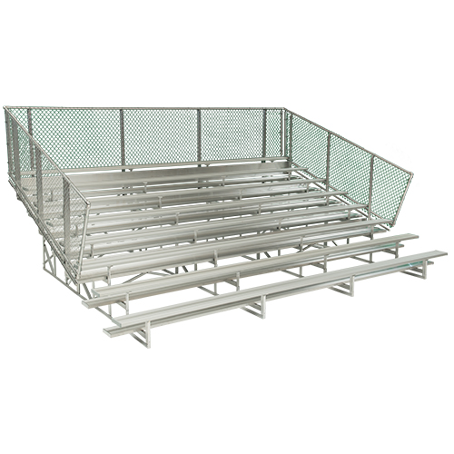 CAD Drawings National Recreation Systems, Inc. 8 Row Standard Bleachers With Chainlink Guardrails ( NA-0815STD_CL )
