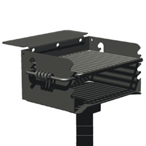 CAD Drawings RJ Thomas Mfg. Co. / Pilot Rock Charcoal Grills: Multilevel Grill with Tip-back Grate ( Q-20 )