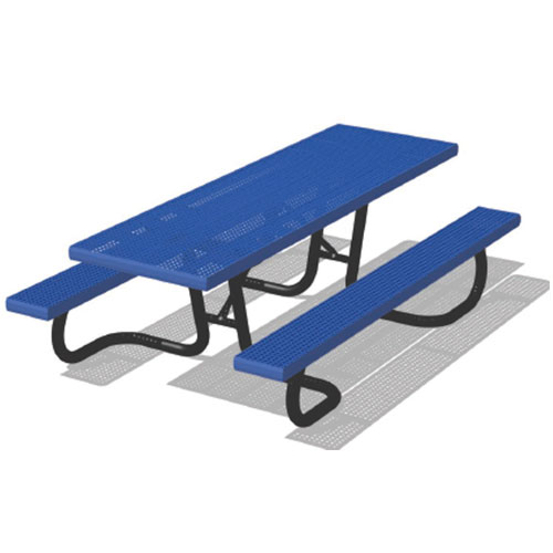 CAD Drawings RJ Thomas Mfg. Co. / Pilot Rock WXT Series: Universal Access Table w/ H-Type Thermo-plastic Coated Perforated Steel Top & Seats ( AI-1633 )