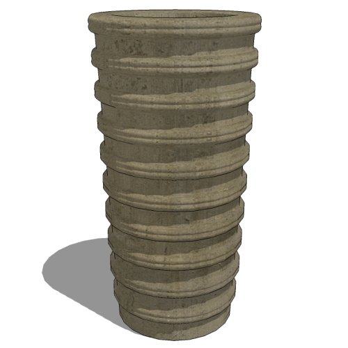 CAD Drawings BIM Models Kornegay Design LLC Ribbed Series Planter