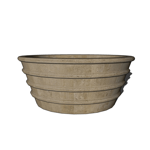 CAD Drawings BIM Models Kornegay Design LLC Ribbed Series Planter