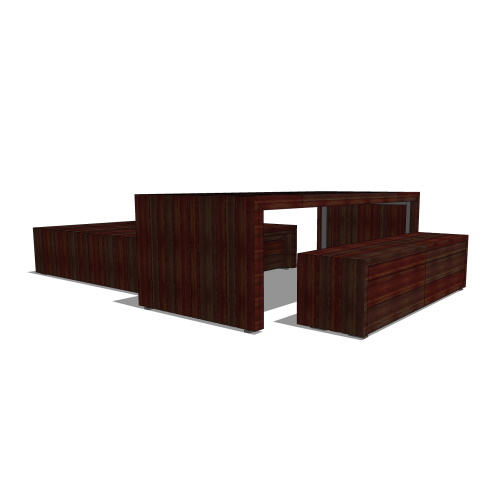 EP 2900: Set Of Table With Benches - Collection Promenade