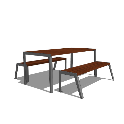 EP 2990: Set Of Table With Benches - Collection Esplanade