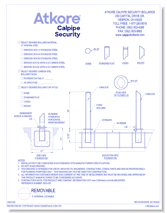 5" Internal Lockable