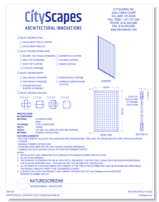 NatureScreen® - Single Layer
