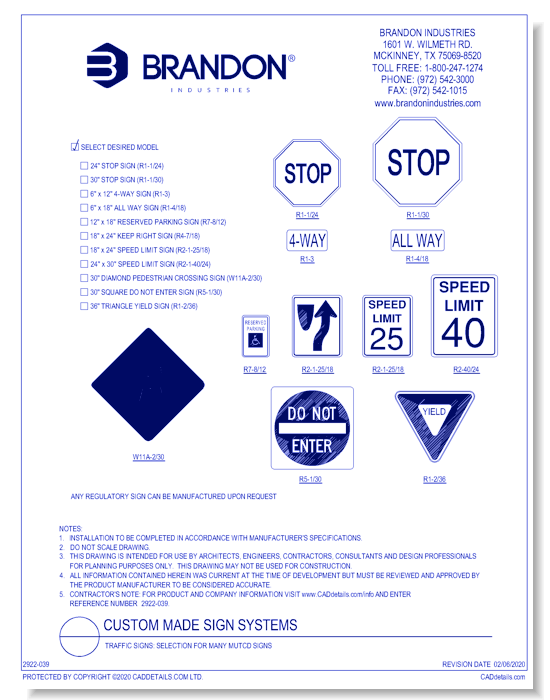 Traffic Signs: Selection For Many MUTCD Signs