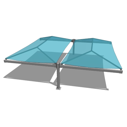 SkyWays® Cantilever Back-to-Back 40' x 36' Shade