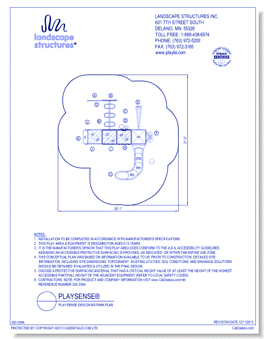 PlaySense Design 600 Park Plan
