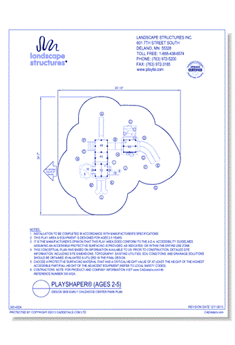 PlayShaper Design 3608 Early Childhood Center Park Plan