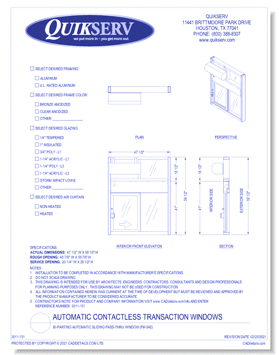 Window & Air Curtain Combination Unit (SST-4860 / IFT-4860E)