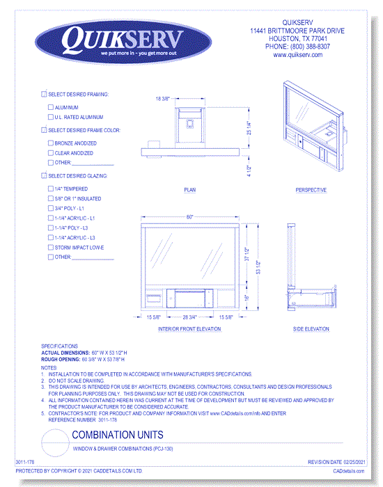 Window & Drawer Combinations (PCJ-130)