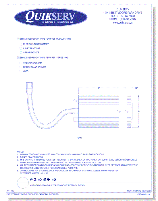 Amplified Speak-Thru Ticket Window Intercom System