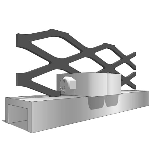 Standard-Duty Wire Mesh Partition - Single Panel Height Connection Without Shoe