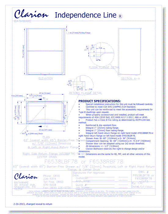 MF6538LBF78 or MF6538RBF78