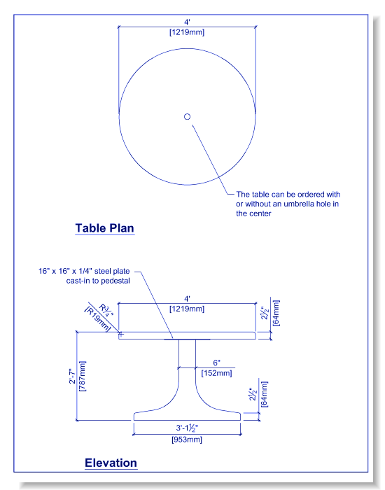PT-1 Patio Table