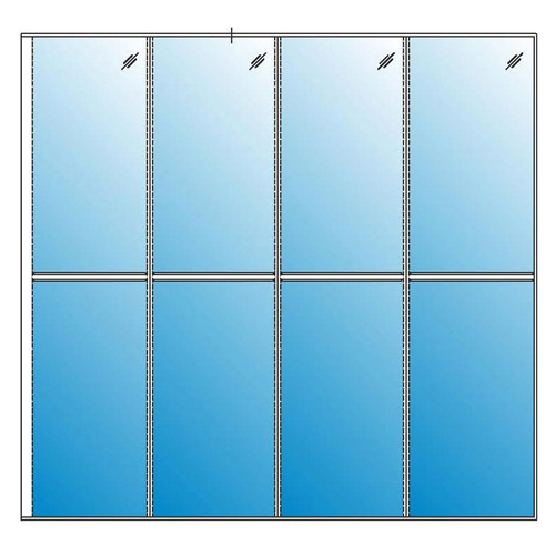 CAD Drawings BIM Models Avanti Systems USA High Wall Glass Partition Systems: Elevare™ Stacking Double Glazed - Architects Package