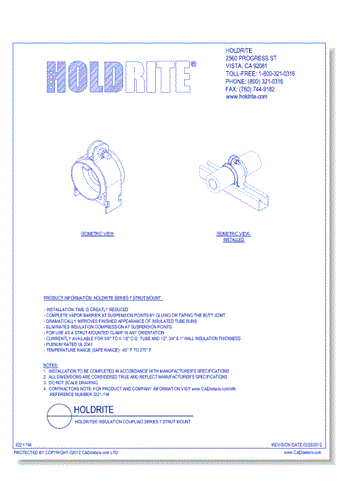 HOLDRITE® Insulation Coupling Series 7 Strut Mount