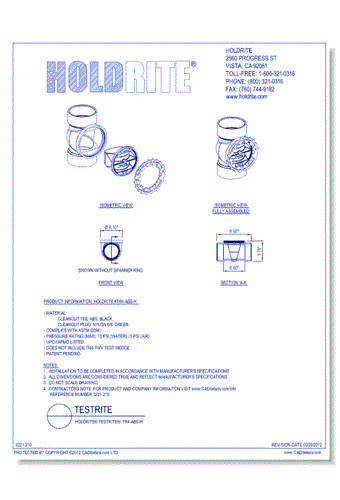 HOLDRITE® Testrite®: TR4-ABS-H