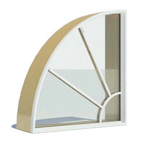 Mira Premium Series: Aluminum Clad Wood Window Quarter Circle
