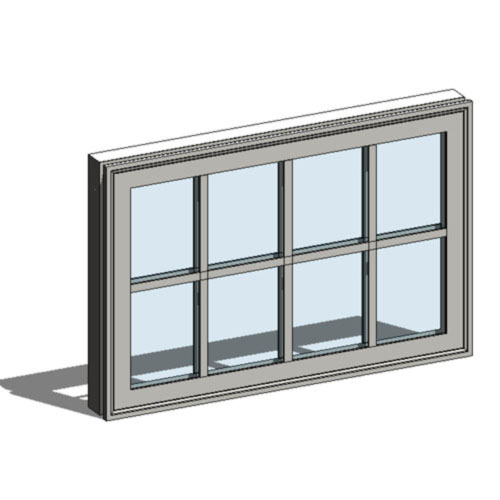 CAD Drawings BIM Models Ply Gem 1500 Series: Vinyl Patio Doors - Transom