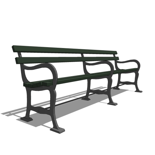 Central Park Settee with Armrests ( 6735B )