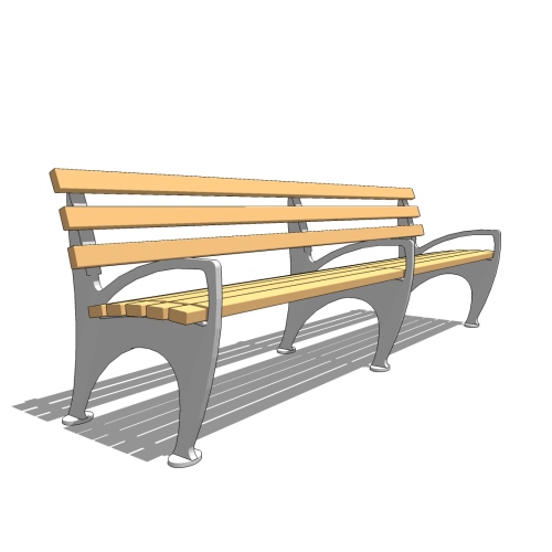 1964 World's Fair Bench with Arms ( 6733A )