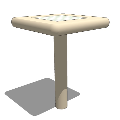 Concrete Game Table with Concrete Leg ( 466 )