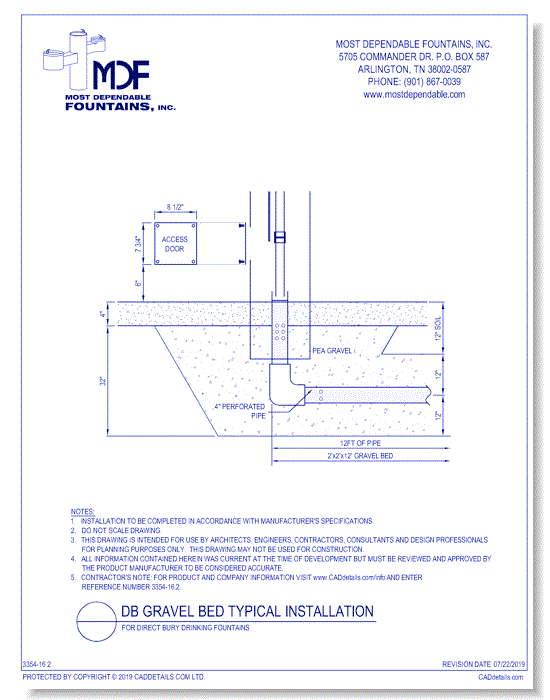 16.2) DB Gravel Bed Typical Installation