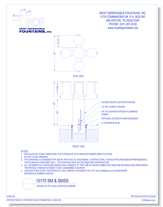 **10170 SM & SMSS** w/ Optional Surface Carrier