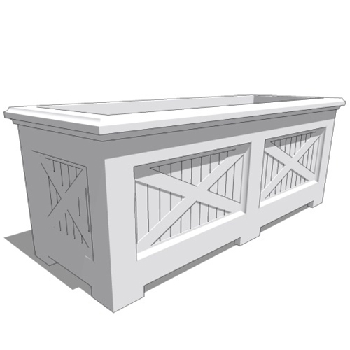 CAD Drawings BIM Models Planters Unlimited Carriage House Composite Rectangular Planter