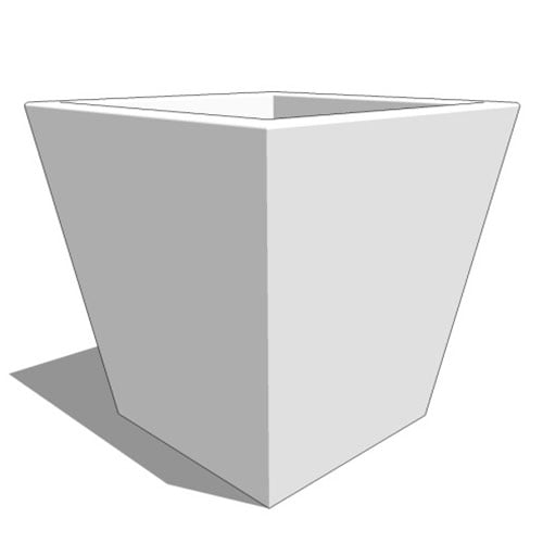 CAD Drawings BIM Models Planters Unlimited Tapered Urban Chic Composite Square Planter