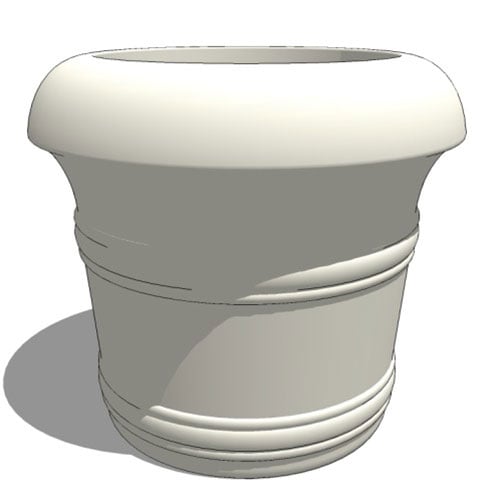 CAD Drawings BIM Models Planters Unlimited Valencia Fiberglass Round Planters